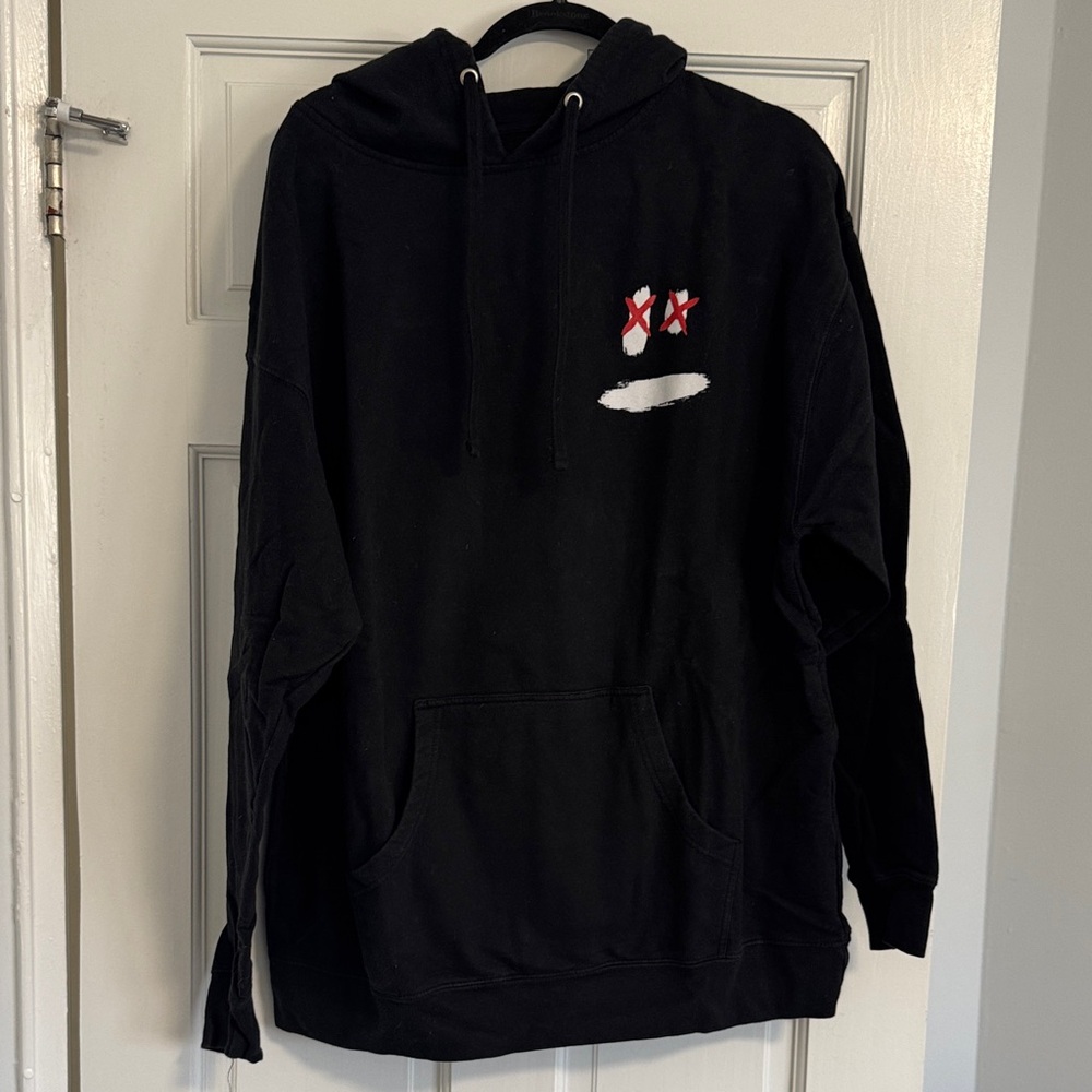 Men's Black Graphic Hoodie Sweatshirt - Casual Pullover